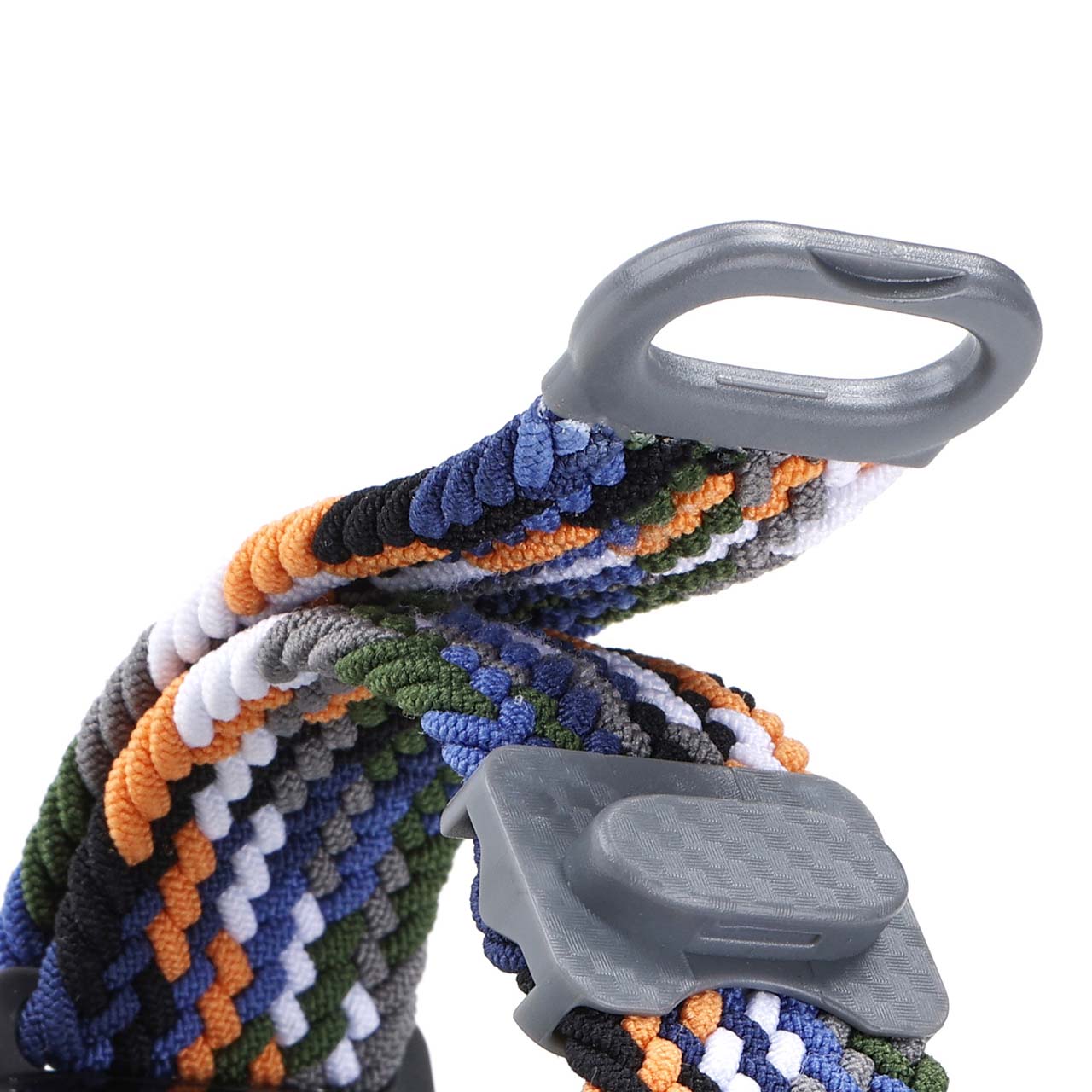 Bracelet en nylon tressé - Gris ZigZag