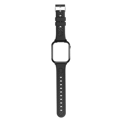 Bracelet original pour modèle D52 en silicone avec coque rigide - Noir